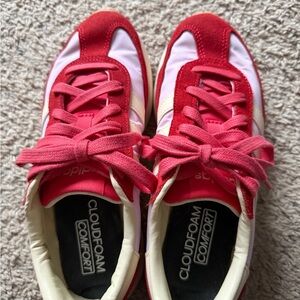 Adidas Women’s red and light pink Sneakers